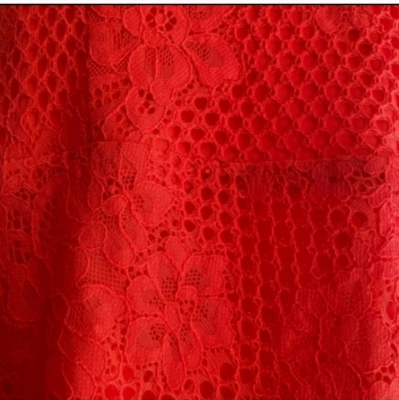 NWT FOREVER 21 GORGEOUS NEON CORAL LACE DRESS 2X - Picture 6 of 6